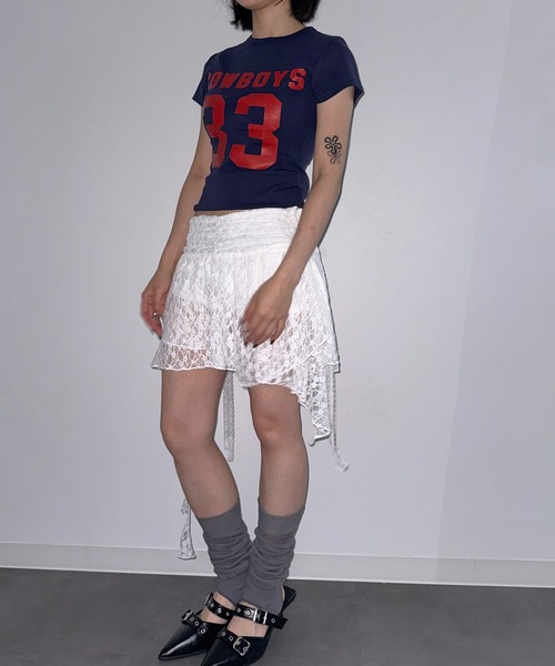 MEMECLE(メメクル)の「【 MEMECLE / メメクル 】33 プリントロゴ COWBOYS ぴちTシャツ(Tシャツ/カットソー・レディース・ピンク/ホワイト/レッド/イエロー/ネイビー・FREE)」の21枚目の写真