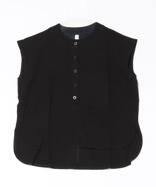 clarity blanc(クラリティーブラン)の「フレンチスリーブ バンドカラーシャツ(Tシャツ/カットソー・レディース・ホワイト/ナチュラル/ブラック/オリーブ・M/L/XL)」の19枚目の写真