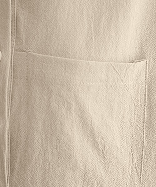 clarity blanc(クラリティーブラン)の「フレンチスリーブ バンドカラーシャツ(Tシャツ/カットソー・レディース・ホワイト/ナチュラル/ブラック/オリーブ・M/L/XL)」の15枚目の写真