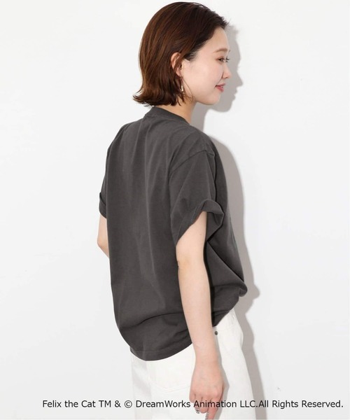 BALMYDAY'S(バルミーデイズ)の「《WEB限定/追加3》BALMYDAYS / バルミーデイズ SLOBE別注 FELIX TEE(Tシャツ/カットソー・レディース・ネイビー/ブラック・FREE)」の8枚目の写真