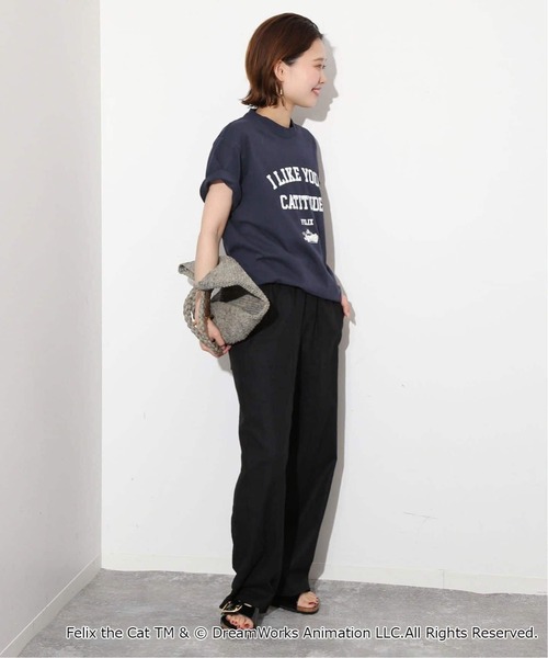 BALMYDAY'S(バルミーデイズ)の「《WEB限定/追加3》BALMYDAYS / バルミーデイズ SLOBE別注 FELIX TEE(Tシャツ/カットソー・レディース・ネイビー/ブラック・FREE)」の13枚目の写真