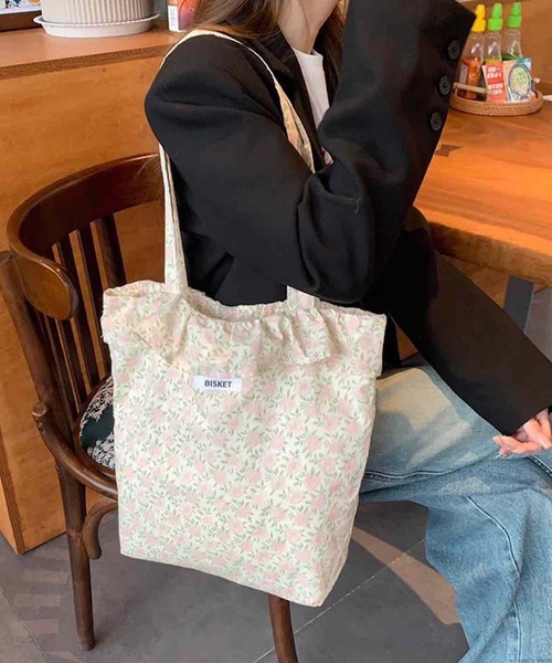 TONE SELECT GOODS(トーンセレクトグッズ)の「Liaa/花柄 ギンガムチェック フリル トートバッグ A18682(トートバッグ・レディース・その他2/その他1/その他6/その他4/その他5/その他3・FREE)」の13枚目の写真