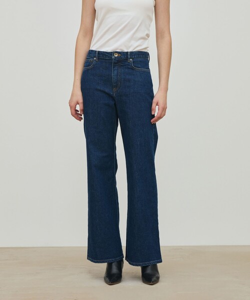 DES PRES（デ・プレ）の「コンパクトストレッチデニム セミフレアパンツ（デニムパンツ・レディース・ライトブルー・32/34/36）」の4枚目の写真