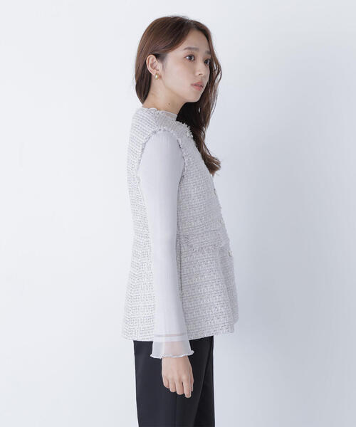 セール】◇ツイードペプラムジレ（その他アウター）｜NATURAL