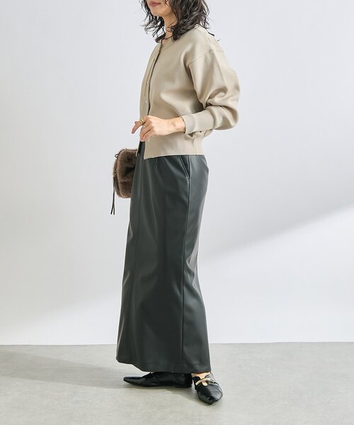 RIVE DROITE（リヴドロワ）の「【2WAY仕様】ダブルフェイスニットブルゾン（カーディガン/ボレロ・レディース・ベージュ/ブラウン/ピンク・FREE）」の15枚目の写真