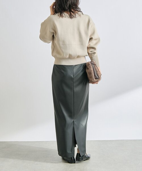 RIVE DROITE（リヴドロワ）の「【2WAY仕様】ダブルフェイスニットブルゾン（カーディガン/ボレロ・レディース・ベージュ/ブラウン/ピンク・FREE）」の16枚目の写真