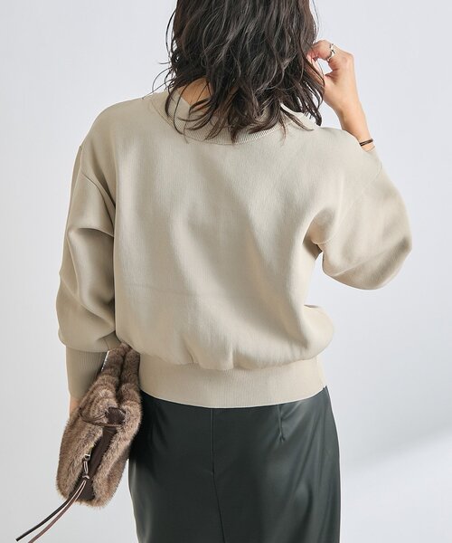 RIVE DROITE（リヴドロワ）の「【2WAY仕様】ダブルフェイスニットブルゾン（カーディガン/ボレロ・レディース・ベージュ/ブラウン/ピンク・FREE）」の19枚目の写真