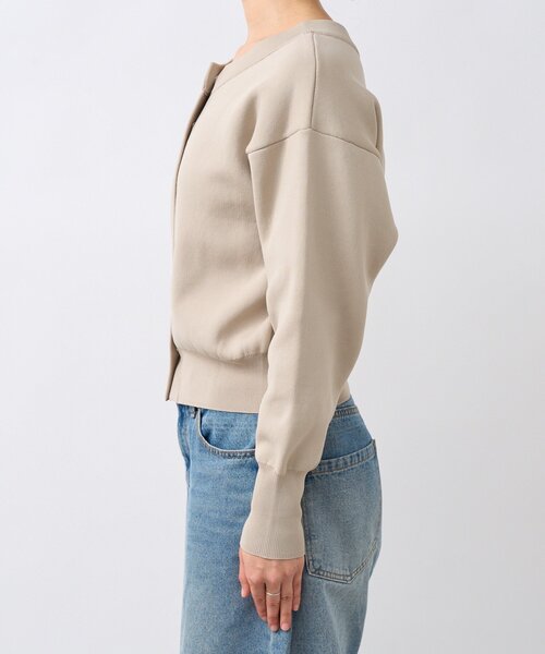 RIVE DROITE（リヴドロワ）の「【2WAY仕様】ダブルフェイスニットブルゾン（カーディガン/ボレロ・レディース・ベージュ/ブラウン/ピンク・FREE）」の21枚目の写真