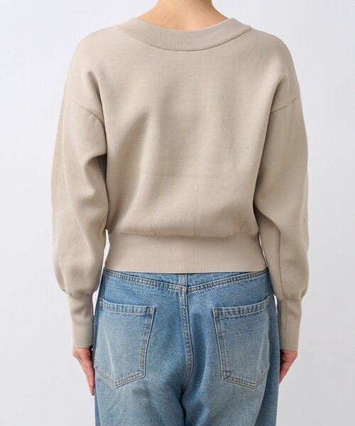 RIVE DROITE（リヴドロワ）の「【2WAY仕様】ダブルフェイスニットブルゾン（カーディガン/ボレロ・レディース・ベージュ/ブラウン/ピンク・FREE）」の22枚目の写真