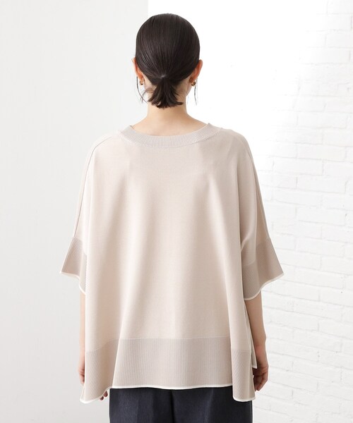 THE SHOP TK (ザ ショップ ティーケー )の「Vネックドルマンニット【毛玉になりにくい/洗濯機OK】(ニット/セーター・レディース・ブルー/ナチュラル/スミクロ・99)」の18枚目の写真