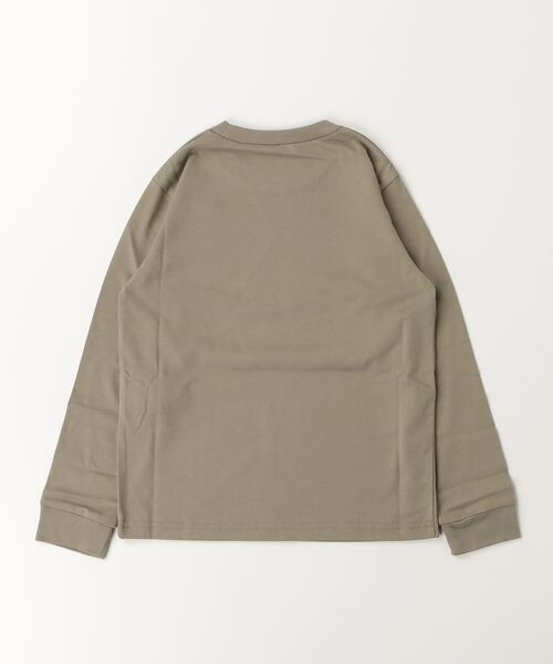 Gramicci(グラミチ)の「KIDS ONE POINT LOGO L/S TEE|キッズワンポイントロゴロングスリーブTシャツ(Tシャツ/カットソー・キッズ・カーキ/ブラック/ホワイト・130/100/120/110)」の5枚目の写真