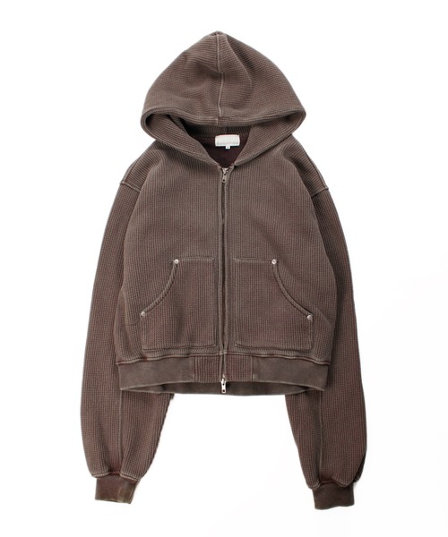 Universal Style Wear（ユニバーサルスタイルウェア）の「Universal Style Wear ピグメント "HUTON" フーディー（パーカー・メンズ・ブラウン/スミクロ/オフホワイト/カーキ・X-LARGE/LARGE/MEDIUM）」の13枚目の写真