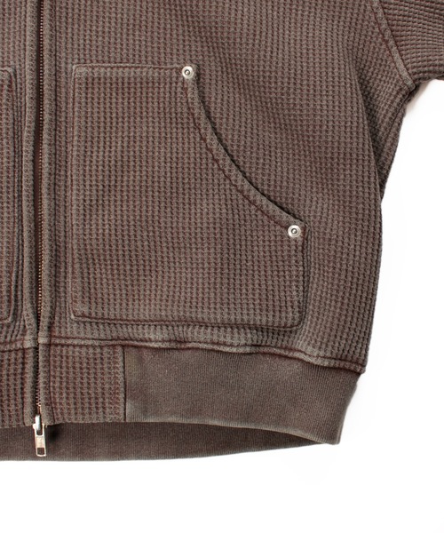 Universal Style Wear（ユニバーサルスタイルウェア）の「Universal Style Wear ピグメント "HUTON" フーディー（パーカー・メンズ・ブラウン/スミクロ/オフホワイト/カーキ・X-LARGE/LARGE/MEDIUM）」の16枚目の写真