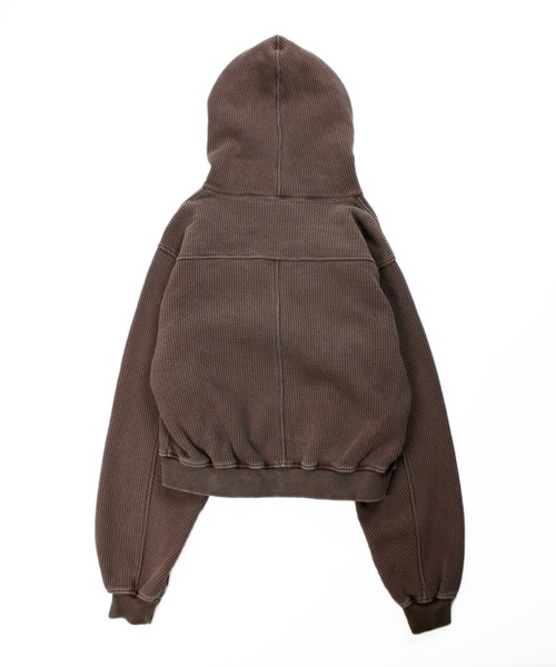 Universal Style Wear（ユニバーサルスタイルウェア）の「Universal Style Wear ピグメント "HUTON" フーディー（パーカー・メンズ・ブラウン/スミクロ/オフホワイト/カーキ・X-LARGE/LARGE/MEDIUM）」の14枚目の写真