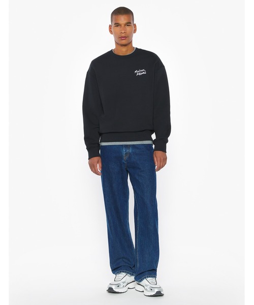 Maison Kitsune（メゾンキツネ）の「MAISON KITSUNE HANDWRITING COMFORT SWEATSHIRT（スウェット・メンズ・ブラック×ホワイト/グレー/ネイビー/アイボリー・XL/L/M/S/XS）」の7枚目の写真