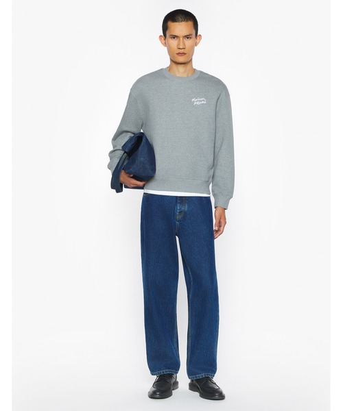 MAISON KITSUNE × BLUE BLUE インディゴ スウェット MAISON KITSUNE HANDWRITING COMFORT SWEATSHIRT（スウェット