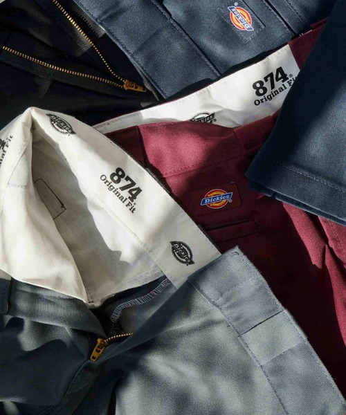 Dickies(ディッキーズ)の「Dickies/ディッキーズ Original 874(R) ワークパンツ レングス32インチ センタープレス スケーターパンツ(チノパンツ・メンズ・チャコールグレー/ブラック/マルーン/ネイビー/グリーン/ダークブラウン/レッド/ホワイト/オリーブ/カーキ/ブルーグリーン/グレー/シルバー/ダークグリーン・30/32/34/36/28)」の4枚目の写真