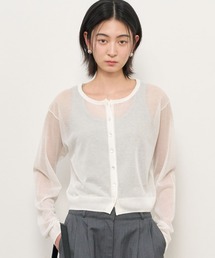 GENERAL IDEA/ジェネラルアイディア sheer long sleeve cardigan カーディガン 冬服