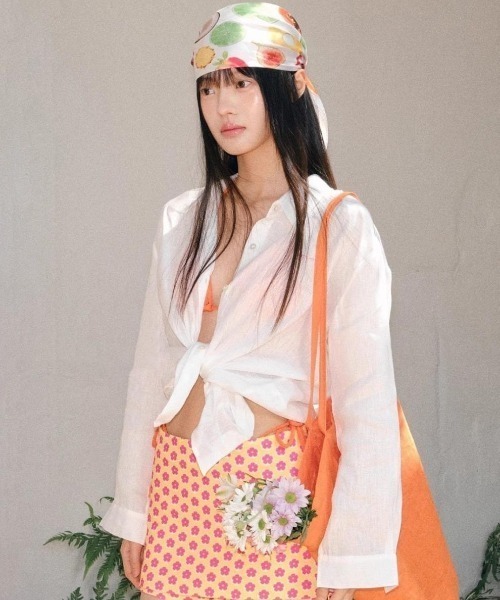 VIBGYOR（ヴィブジョー）の「【LAMPOON】フルーツスカーフ（バンダナ/スカーフ・レディース・ホワイト・FREE）」の3枚目の写真