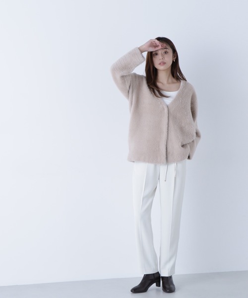 NATURAL BEAUTY BASIC（ナチュラルビューティーベーシック）の「◇【ちょうど、いい服】世渡り上手パンツ（その他パンツ・レディース・ブラック/カーキ/チャコールグレー/オフホワイト・LARGE/SMALL/MEDIUM）」の2枚目の写真