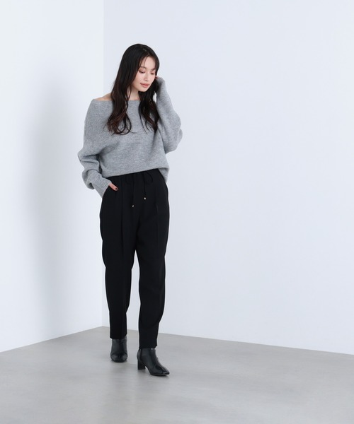 NATURAL BEAUTY BASIC（ナチュラルビューティーベーシック）の「◇【ちょうど、いい服】世渡り上手パンツ（その他パンツ・レディース・ブラック/カーキ/チャコールグレー/オフホワイト・LARGE/SMALL/MEDIUM）」の16枚目の写真