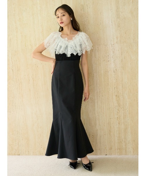 SNIDEL（スナイデル）の「レースドッキングニットプルオーバー（ニット/セーター・レディース・ブラック/ミント/オフホワイト・F）」の12枚目の写真