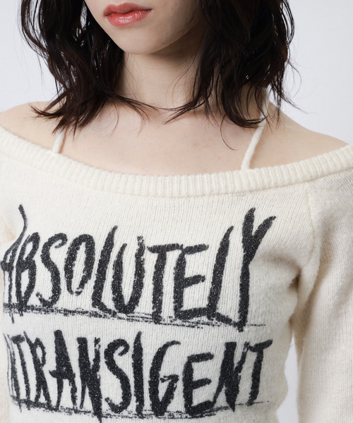 SPIRALGIRL(スパイラルガール)の「ラメロゴオフショルダーニット(ニット/セーター・レディース・ピンク/ホワイト/ブラック/ブルー・FREE)」の20枚目の写真