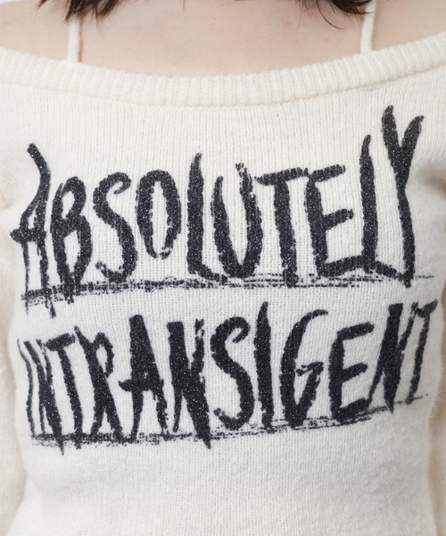 SPIRALGIRL(スパイラルガール)の「ラメロゴオフショルダーニット(ニット/セーター・レディース・ピンク/ホワイト/ブラック/ブルー・FREE)」の21枚目の写真