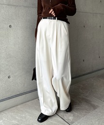 パンツ（ホワイト/白色系・ワイド・ルーズ）ファッション通販