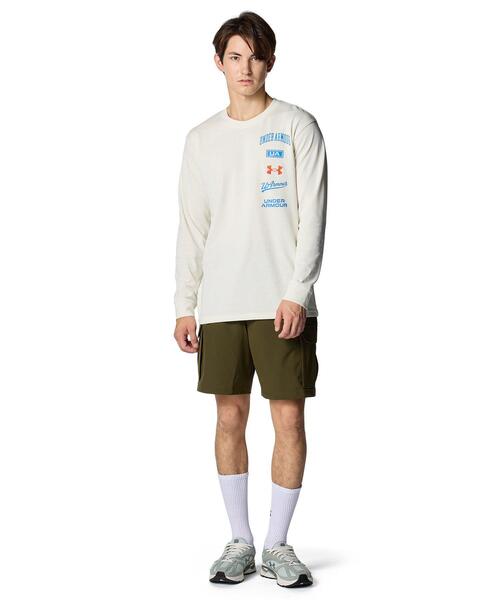 UNDER ARMOUR(アンダーアーマー)の「UAヘビーウエイト グラフィック ロングスリーブ Tシャツ(ライフスタイル/メンズ)(Tシャツ/カットソー・メンズ・ホワイト系その他・M/2XL/L/XL/3XL/S)」の3枚目の写真