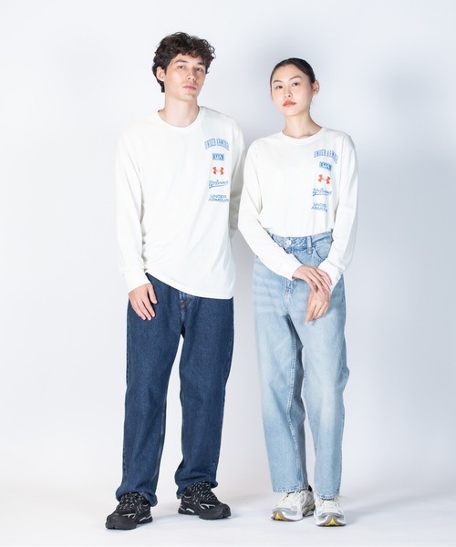 UNDER ARMOUR(アンダーアーマー)の「UAヘビーウエイト グラフィック ロングスリーブ Tシャツ(ライフスタイル/メンズ)(Tシャツ/カットソー・メンズ・ホワイト系その他・M/2XL/L/XL/3XL/S)」の5枚目の写真