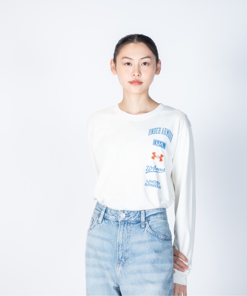 UNDER ARMOUR(アンダーアーマー)の「UAヘビーウエイト グラフィック ロングスリーブ Tシャツ(ライフスタイル/メンズ)(Tシャツ/カットソー・メンズ・ホワイト系その他・M/2XL/L/XL/3XL/S)」の9枚目の写真