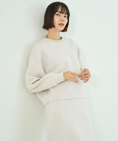 UNFILO(アンフィーロ)の「【2WAY】BEAUTY FORM JERSEY ハーフZIP プルオーバー(スウェット・レディース・グレー系/ベージュ系/ライトグレー系/ダークブラウン系/ブルー系/ブラック系・X-LARGE)」の16枚目の写真