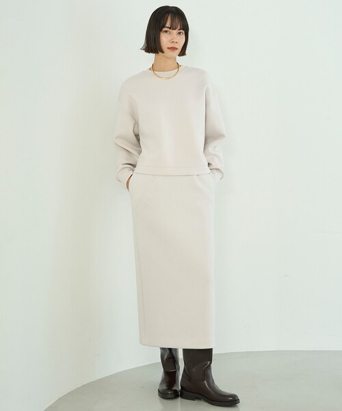 UNFILO(アンフィーロ)の「【2WAY】BEAUTY FORM JERSEY ハーフZIP プルオーバー(スウェット・レディース・グレー系/ベージュ系/ライトグレー系/ダークブラウン系/ブルー系/ブラック系・X-LARGE)」の18枚目の写真