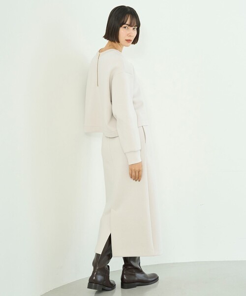 UNFILO(アンフィーロ)の「【2WAY】BEAUTY FORM JERSEY ハーフZIP プルオーバー(スウェット・レディース・グレー系/ベージュ系/ライトグレー系/ダークブラウン系/ブルー系/ブラック系・X-LARGE)」の20枚目の写真