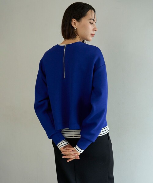 UNFILO(アンフィーロ)の「【2WAY】BEAUTY FORM JERSEY ハーフZIP プルオーバー(スウェット・レディース・グレー系/ベージュ系/ライトグレー系/ダークブラウン系/ブルー系/ブラック系・X-LARGE)」の21枚目の写真