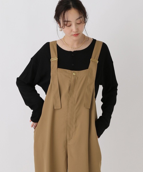 Elura（エルーラ）の「UNIVERSAL OVERALL別注 サロペット/588177（サロペット/オーバーオール・レディース・キャメル/ブラック・FREE）」の7枚目の写真