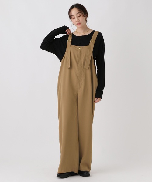 Elura（エルーラ）の「UNIVERSAL OVERALL別注 サロペット/588177（サロペット/オーバーオール・レディース・キャメル/ブラック・FREE）」の9枚目の写真
