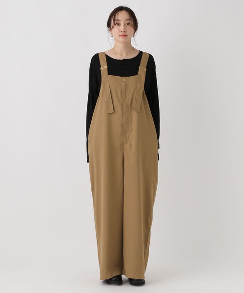 Elura（エルーラ）の「UNIVERSAL OVERALL別注 サロペット/588177（サロペット/オーバーオール・レディース・キャメル/ブラック・FREE）」の10枚目の写真