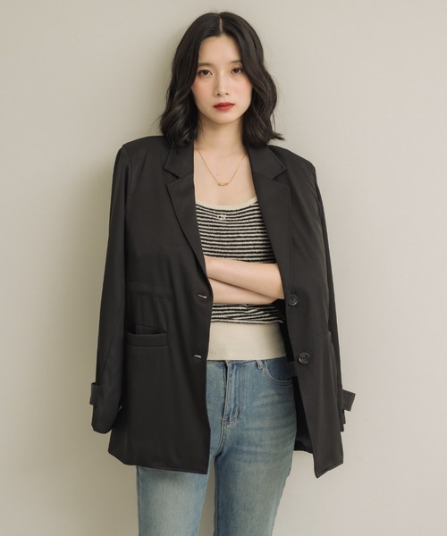 NEUNA（ヌナ）の「2wayソフトジャケット（テーラードジャケット・レディース・アイボリー/ブラック・FREE）」の2枚目の写真