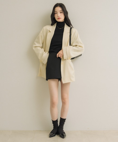 NEUNA（ヌナ）の「2wayソフトジャケット（テーラードジャケット・レディース・アイボリー/ブラック・FREE）」の9枚目の写真