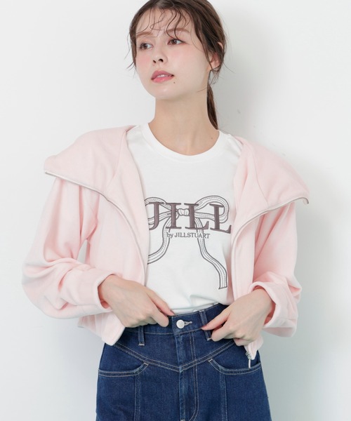 【新品】JILL by JILL STUART パーカー JILL by STUART パーカー 5分袖ダイバーセットアップパーカー