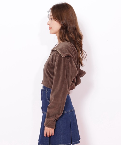 JILL by JILL STUART（ジルバイジルスチュアート）の「◇ベロアフーディ（パーカー・レディース・ピンク/ブラウン/ベージュ・FREE）」の17枚目の写真