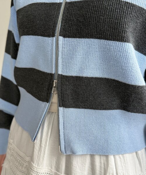 U.S. POLO ASSN.(ユーエスポロアッスン)の「【U.S. POLO ASSN.】襟付きジップカーディガン(カーディガン/ボレロ・レディース・アイボリー/ブラウン系その他/グレー/ネイビー/グリーン系その他/グレー系その他/サックスブルー・FREE)」の15枚目の写真