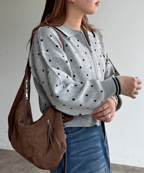 U.S. POLO ASSN.(ユーエスポロアッスン)の「【U.S. POLO ASSN.】襟付きジップカーディガン(カーディガン/ボレロ・レディース・アイボリー/ブラウン系その他/グレー/ネイビー/グリーン系その他/グレー系その他/サックスブルー・FREE)」の19枚目の写真