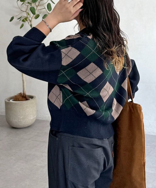 U.S. POLO ASSN.】襟付きジップカーディガン（カーディガン/ボレロ