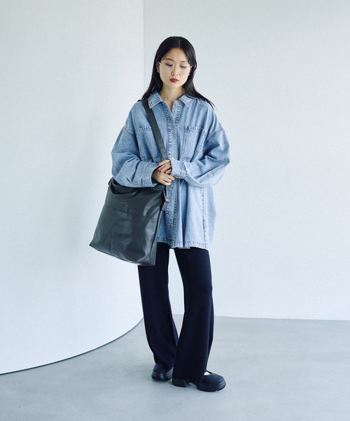 LEPSIM（レプシィム）の「ビッグワンショルバッグ　579071（ショルダーバッグ・レディース・グレー/ブラック・ONE SIZE）」の19枚目の写真