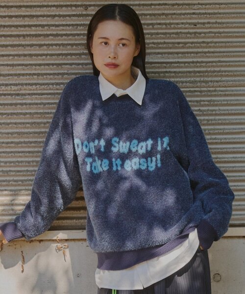 セール】【UNISEX】JACQUARD LOGO KNIT PULLOVER（ニット/セーター