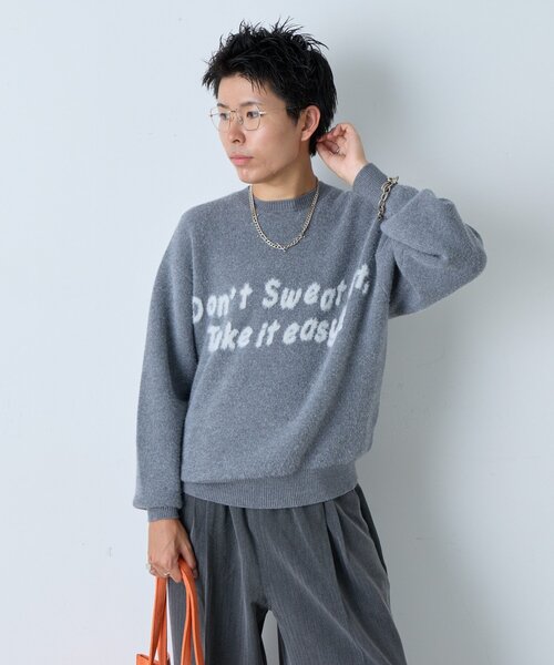 UNISEX】JACQUARD LOGO KNIT PULLOVER（ニット/セーター）｜WHIMSIC