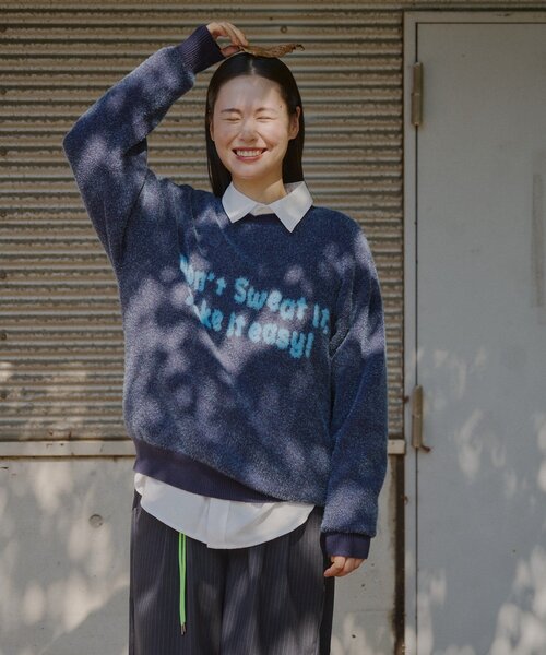 WHIMSIC（ウィムジック）の「【UNISEX】JACQUARD LOGO KNIT PULLOVER（ニット/セーター・レディース・ブラウン/グレー/ネイビー・FREE）」の21枚目の写真